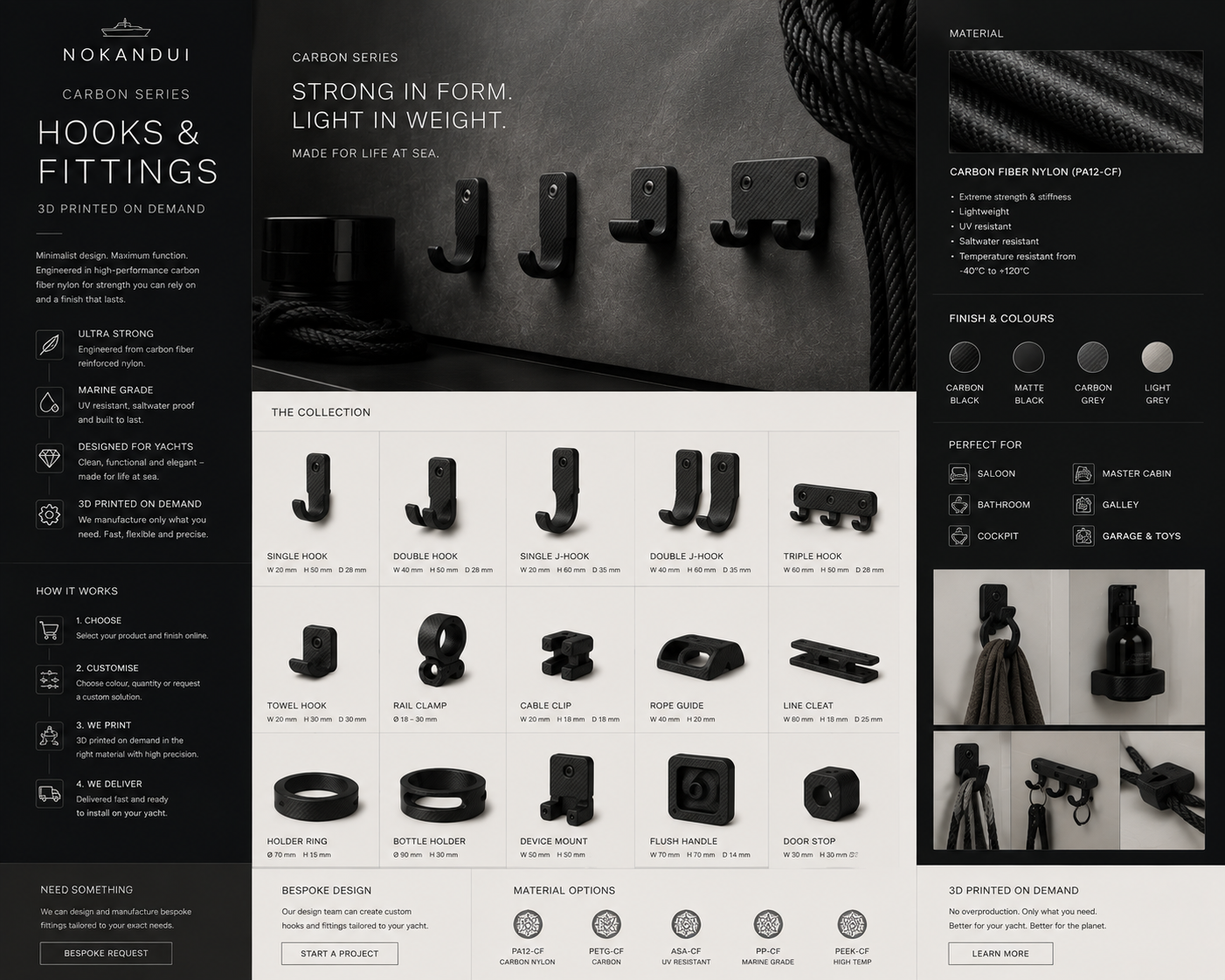Bespoke Hooks & Fittings — 3D Printed on Demand 3