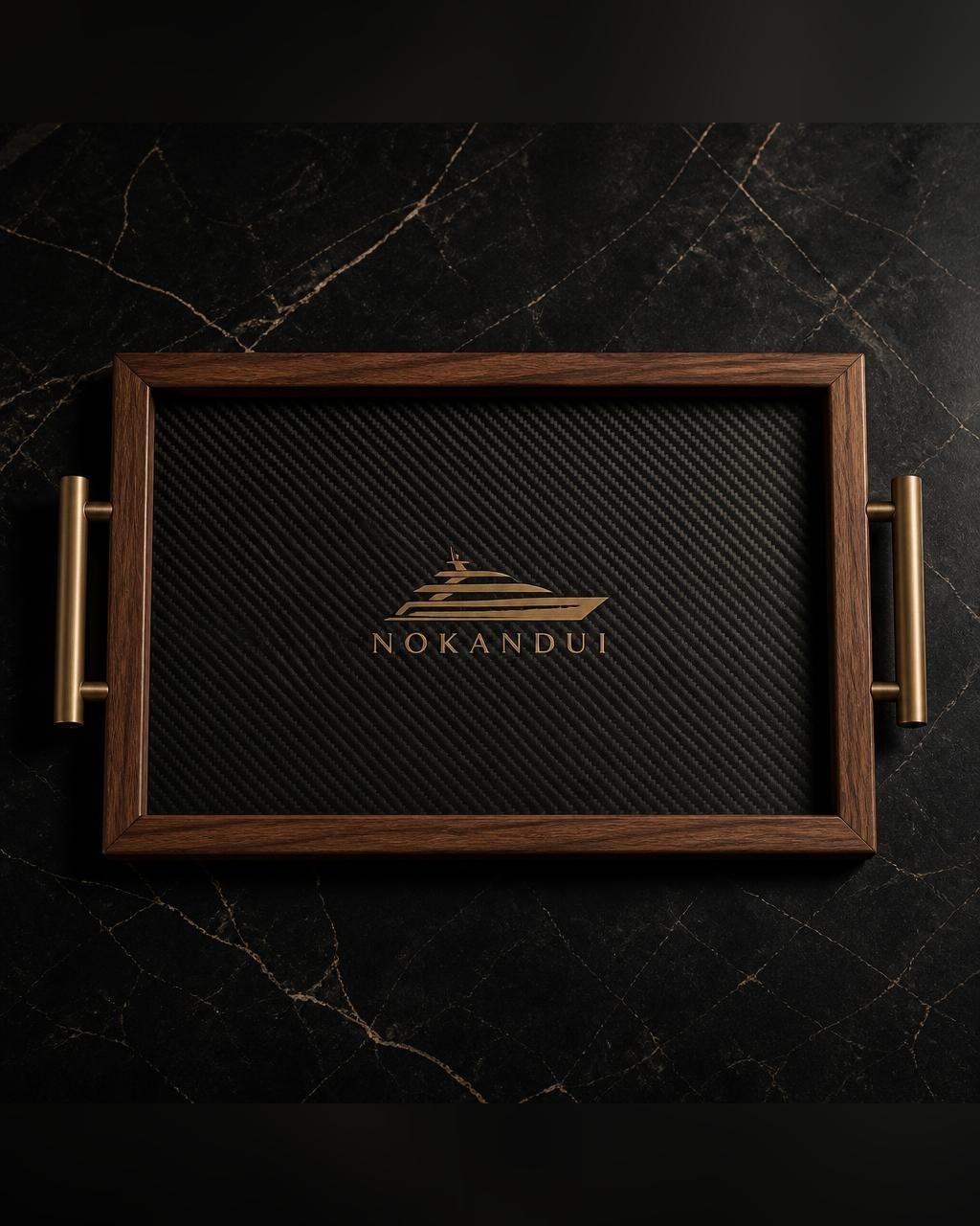 Carbon & Walnut Serving Tray — Nokandui Design
