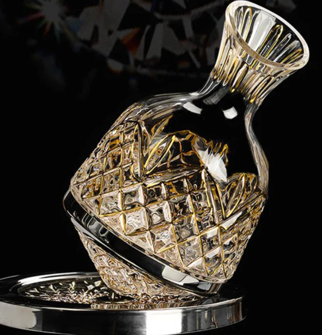 Cristal d'Arques Paris — Golden Vine Crystal Wine Glasses with Decanter 2