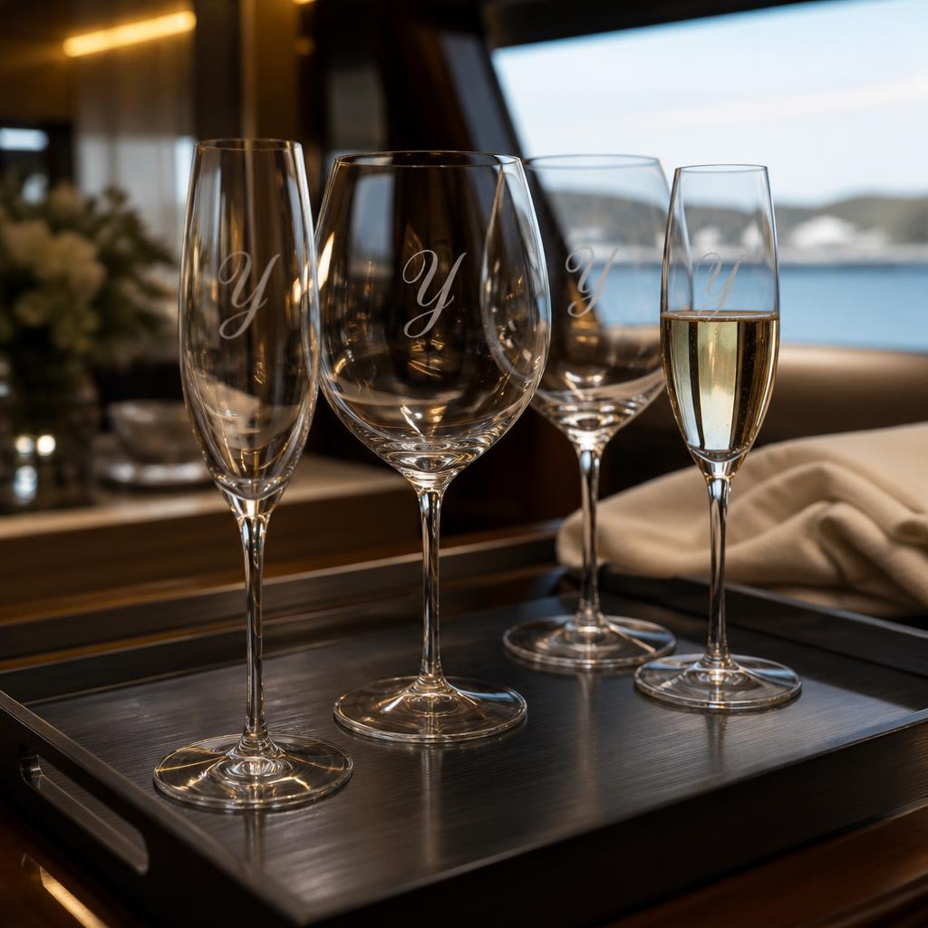 Cristal d'Arques Paris — Engraved Yacht Glassware